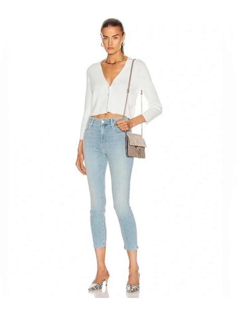 Mother The Looker Crop Skinny Jeans Swimming Pool Sunday 26
